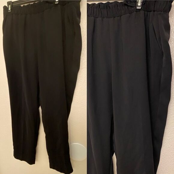 Express High Waisted Pull-On Ankle Pant loose career crop office trouser pants L - Picture 1 of 13